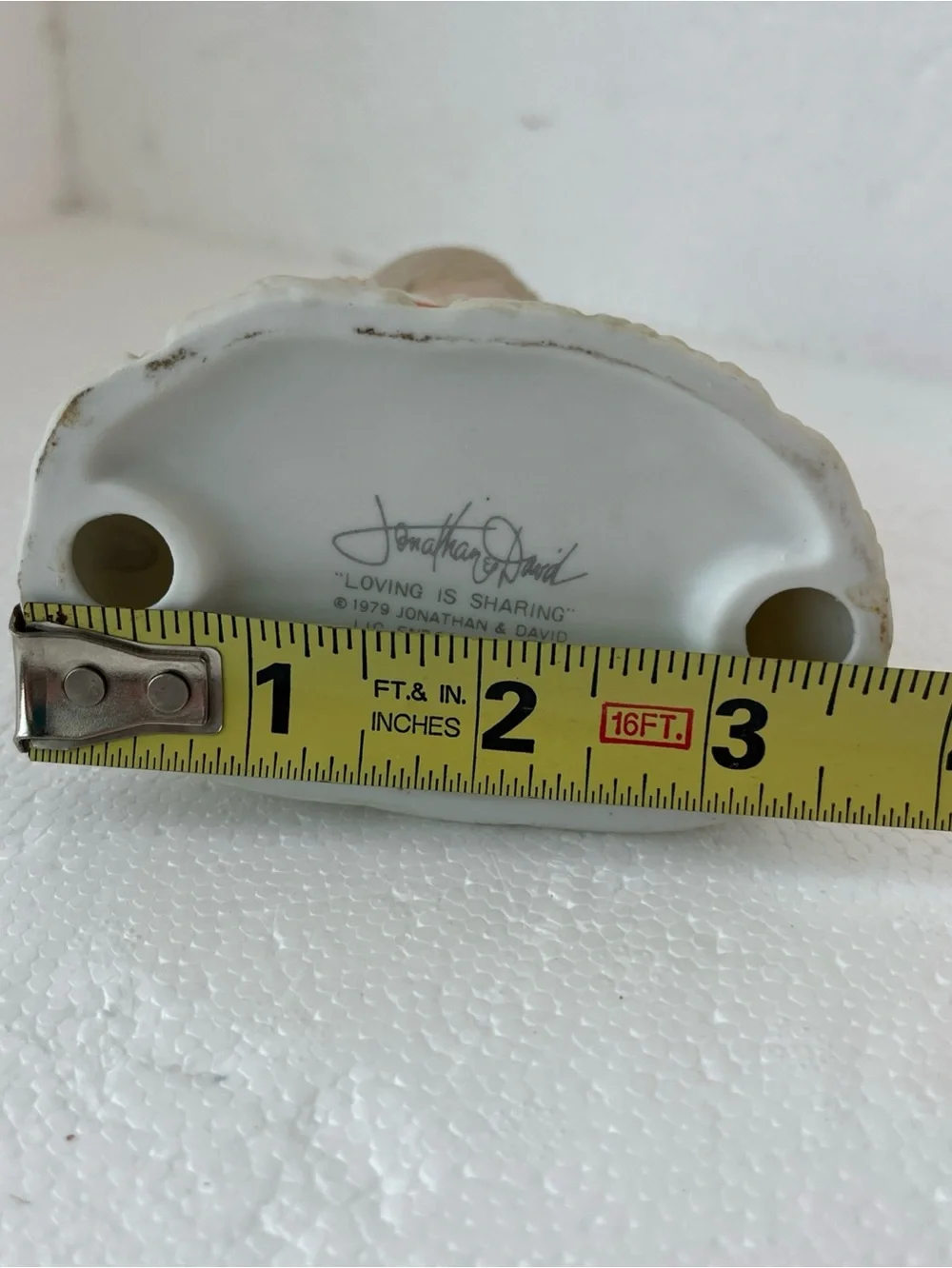PRECIOUS MOMENTS VTG Loving Is Sharing Figurine 1979 Boy Dog-Jonathan & David